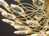 BAMDECOR C3348 Modern Luxury Crystal-leaf Chandelier LED Fashion Creativity Pendant Ceiling V255-BAM-C3348-60