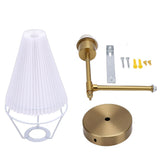 Gold Fabric Lampshade Nordic Style Modern Rechargeable Cordless Wall Lamp for Bedroom Living Room V1294-YM0901-3119250080711