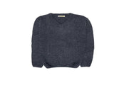 100% Shetland Ragg Wool V Neck Knit Jumper Pullover Mens Sweater Knitted - Navy - 5XL V563-SW-VN-NAVY45-5XL