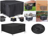 Waterproof 420D Oxford Furniture Cover for Outdoor Tables Chairs and Grill, UV and Dust Protection, V1188-MS-325-0093