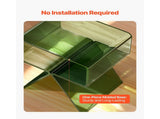 Acrylic Nightstand Side Table, Modern Clear Bedside Table with Storage Shelf, Transparent Small End V952-YKLZBZYTSJXESLMY4001V0