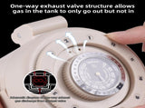 Airtight Coffee Canister with Humidity Gauge Date Record Disk One Way Exhaust Valve Double Layer V1294-YM0901-H49316BE