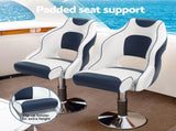 Seamanship Captain Bucket Boat Seats Flip Up Bolster Swivel 15cm Padding Blue BS-B-HELM-BOLSTER-WB-60