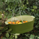 Drain Colander Double Layer Detachable Increased Deepened Capacity Plastic Colander Strainer Set for V1294-YM0716-3118220141512