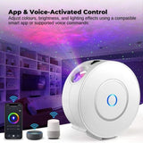 Social Hike Smart Galaxy Star Projector WiFi LED Light App Voice Control White V238-SUPDZ-41248457195600