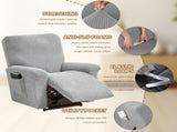 Recliner Chair Cover, Stretch Jacquard Recliner Slipcover, Furniture Protector for Recliner Chairs, V1369-AZ3-W-10756