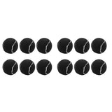12Pcs Pack Tennis Balls Wear- Elastic Training Balls 66mm Ladies Beginners Practice Tennis ,Black V1192-AZ-W-23216