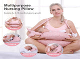 Multipurpose Nursing Pillow with Adjustable Waist Strap & Removable Cover for Feeding, Tummy Time & V1107-CS-YEBRZTB