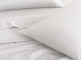 KENSINGTON 1200TC COTTON SHEET SET IN STRIPE-KING - WHITE ABM-202140