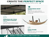 CARLA HOME Large Cat Cage Diy Enclosure, 4 Tier Pet Playpen Cat Kennel V178-36583