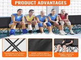 8 Seat Portable Folding Sport Bench Outdoor Camping Chair with Carry Bag V952-BKZDYDZYDKB84K243V0