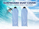Soft Fleece Surfboard Cover Dust Protection Sock with Drawstring Closure for Daily Storage Transport V1341-ZY-J6XHSU3W-BLUEWHITE-23050CM906197