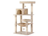 i.Pet Cat Tree 143cm Tower Scratching Post Trees Scratcher Condo House Beige PET-CAT-M143-BE