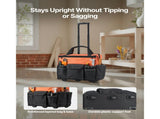 Rolling Tool Bag, 110 lbs Load Capacity, 27 Pockets Heavy Duty Roller Tool Bag on Wheels, Adjustable V952-GLGJD20YC16849CWN001V0