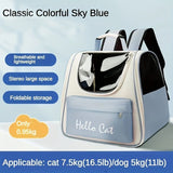 Hello Cat Nylon Pet Backpack, Large Capacity Foldable Travel Carrier with Zipper Closure, Easy V1106-MBB004