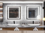 900*700MM Dimmable LED Bathroom Mirror Antifog Wall Mounted Vanity Makeup Mirror V767-XMR-C28-188-AU