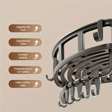 Gray Shower Caddy 3-Tier Corner Caddy Shower Hooks Bathroom Storage Rust-Resistant V1347-113-38886