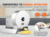 Electric Vegetable Slicer, 0-0.5"/0-12mm Thickness Adjustable Commercial Slicer Machine, Convertible V952-DDSCQPJBXG133TSLKV3