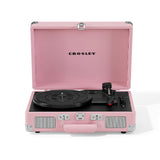 Crosley Cruiser Bluetooth Portable Turntable - Blush Pink Bundled Majority D40X Bluetooth Speakers V398-CR8005EMY-BH4