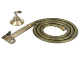 G1/2in Vintage Copper HandHeld Toilet Seats Bidet Sprayer with Hose Fixed Base Bathroom Supply V1294-YM0901-3112200106311