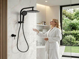 Cefito 9'' Rain Shower Head Set Handheld Round High Pressure Mixer Tap Chrome SHOWER-A1-RO-9-BK-MIXER-RO