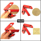 Woodworking Measuring Tool, Line Gauge Center, 45/90 Degree Right Angle Line Gauge Carpenter Ruler V1188-MS-227-2238