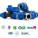 Water Pipe Tee Fittings, 25Mm X 25Mm X 25Mm, Pn16 Compression Pipe Fittings, Connectors Compatible V1188-MS-227-0317