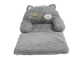 Kids Sofa for Baby Toddler Cute Cartoon Cat Convertible Armrest Chair Fold Out Couch Bed for Napping V1294-YM0901-3116230017311
