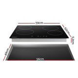 Devanti Electric Ceramic Cooktop 60cm Touch Control CCT-B-4E-4Z-TOUCH-BK