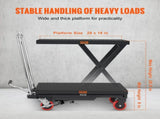 Hydraulic Lift Table Cart, 330lbs Capacity 28.5" Lifting Height, Manual Single Scissor Lift Table V952-DJYYSJPTCHS4JSQNFV0