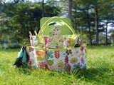 Green 9-Piece Floral Garden Tool Set for Women Complete Gardening Kit with Tote Bag, Pruners, and V888-ELOSUNG17700