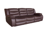 321 Seater Recliner Sofa In Faux Leather Lounge Couch in Brown V43-SET-FAN-3+2+1-BR