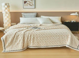 Extra Thick Flannel Fleece Throw Blanket Double Layer Warm & Soft Blanket for Bed, Couch, or V1366-AZ2-W-11873