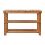 Artiss Shoe Rack Shoe Bench 10 Pairs Bamboo BAM-B-SR14-NT