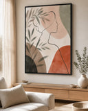 Quiet Muse Floating Frame Canvas Wall Art - Portrait - 60W x 80H cm - White V767-PP-QM-6080-FW