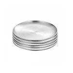 SOGA 20cm Premium Silver Grilling Plate Durable, Heat Resistan Perfect for BBQs and Outdoor Cooking VICPLATE53