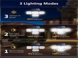 Brighten your outdoors with this four-head solar motion sensor wall light, featuring 333 V1341-ZY-EBU7RTHR-SPLITTYPE-2PCS