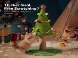 Christmas Tree Cat Scratching Post with Natural Sisal Rope, Durable Large Cat Scratcher with Plush V1341-ZY-EX27HZU9-M