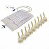10 Pcs Self-Sealing Latex Male External Condom Catheter Kit, Includes 2Pack 2000ml Hanging Drainage V1192-AZ-W-28312