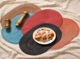 4PCS Oval Braidedmats 12x18 Inch Table Mats for Dining Tables Natural Woven Heat Resistant V1370-AZ4-09958