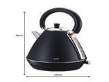 Pronti 3-in-1 Breakfast Set Kettle, 4-Slice Toaster and Pronti HomeMaid Coffee Machine Applianc KT-TS-C511-BK