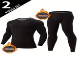 Men's Thermal Underwear Set 2-Piece Long Sleeve Top & High-Waist Pants - Beige - Size M V1102-M-APP-6734-BEIG-MAUMEU48