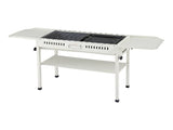 Grillz Portable BBQ Grill w/ Stainless Steel Racks & Pans for Outdoor XFEL-BBQ-SMO-FD-BE