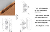 6inch Hidden Door Hinges Invisible Hinges Concealed Hinges Zinc Alloy 180 Degree Swing Hinge 3 Way V1258-DP02-C-102