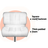 Artiss 2x Bar Stools Gas Lift Leather Padded White BA-TW-4059-WHX2