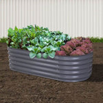 Green Fingers Garden Bed 160X80X42cm Oval Planter Box Raised Container Galvanised GARDEN-OVAL-1608042