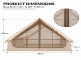 Weisshorn Inflatable A-Frame Tent with Extended Side Awning, Basecamp XFSK-KH-SD-BA