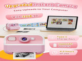 1 Children's Digital Camera with Instant Printing 1080P HD 2.4-inch Screen, Pink, Includes Paper and V1188-MS-325-0191