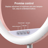 11 Inch Beauty Selfie Light With Desktop Bracket For Live Broadcast And Floor Use - Black V562-A109399100ADE