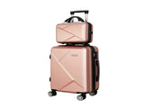 Wanderlite 2Set 20 Inch Luggage Case with 12 Inch Handheld Luggage Box Hard Shell Travel Suitcase LUG-ABS-CB-12-20-RG